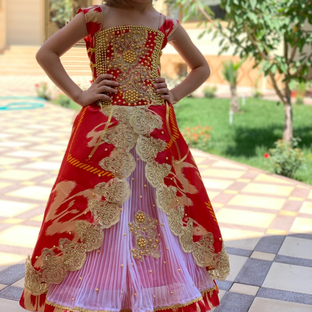 Ikat print dress for girls ! 👗